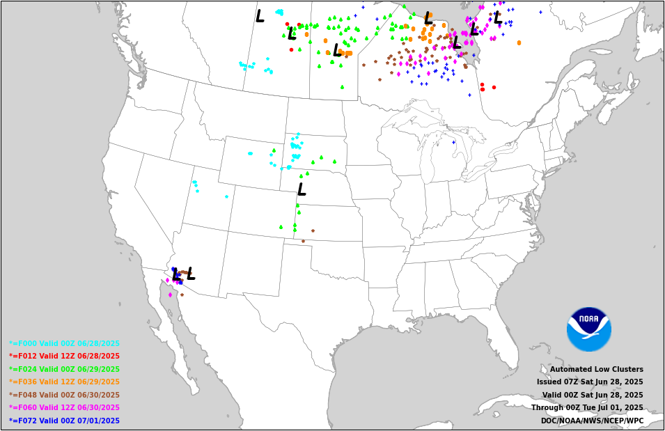 Latest Automated Forecast Low Clusters